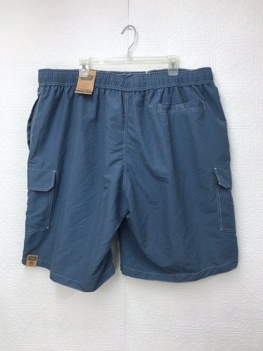 Foundry Mens Big And Tall Cargo Swim Trunks, Blue, 3XL - Picture 2 of 4