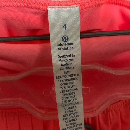 Falda Lululemon Plisada a Calle II en pomelo, talla 4, estilo #LW8627S - Imagen 8 de 24