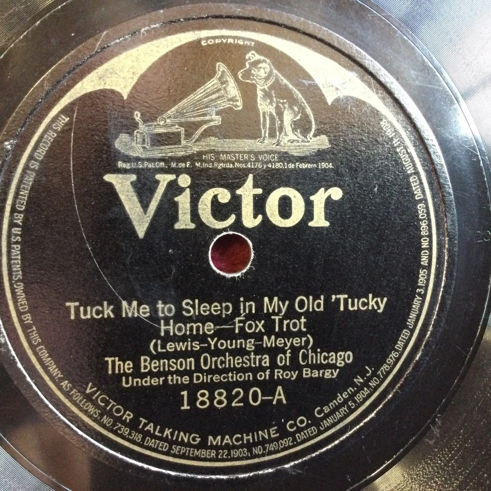 VICTOR  18820  BENSON ORCHESTRA  TUCK ME TO SLEEP , Wabash Blues   78RPM 1921 - Image 2 of 4