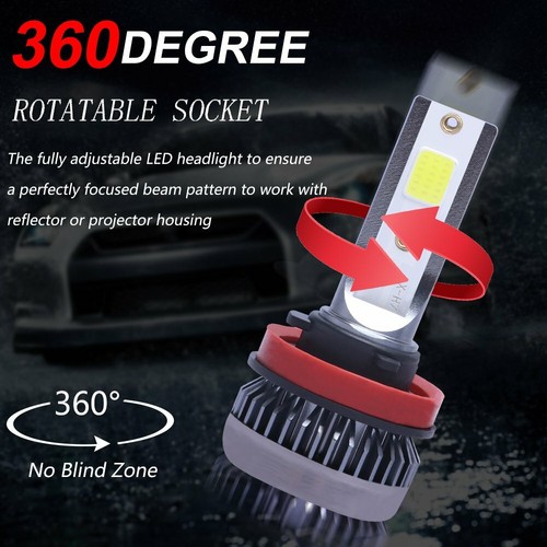4X faro LED de luces bajas altas Kit 9005 + H11 Super Bright White 6000K - Imagen 7 de 12