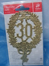 Staufen * Festliche Zahl - 30 * Gold  * Mit Draht * 4004158700870