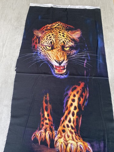 Bolt End Robert Kaufman Animal Kingdom Wild Leopard Panel 100% Cotton Fabric - Picture 3 of 4