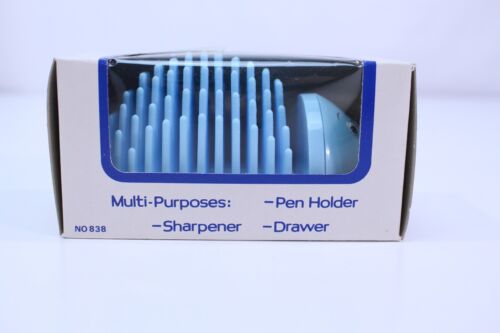 De Colección Organizador de Erizo Escritorio Pal Almacenamiento Soporte para Pluma Sacapuntas Nuevo NOS AZUL - Imagen 2 de 10