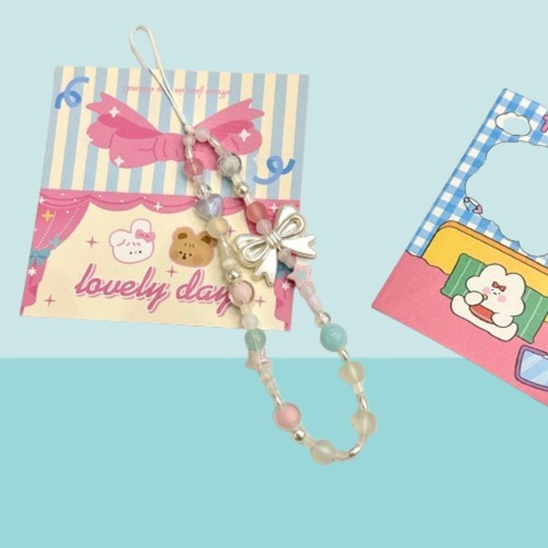 Partysu Beaded Phone Strap Cute Backpack Charm Bag Pendant - Photo 8/11