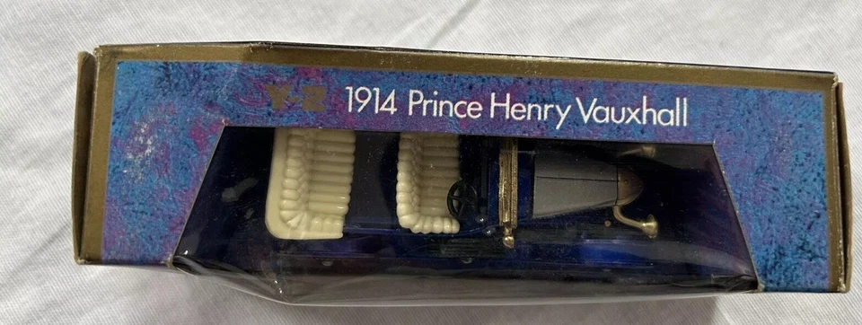 Modelos Matchbox de antaño Y-2 1914 Prince Henry Vauxhall modelo azul 1:47 Foto 4 de 4