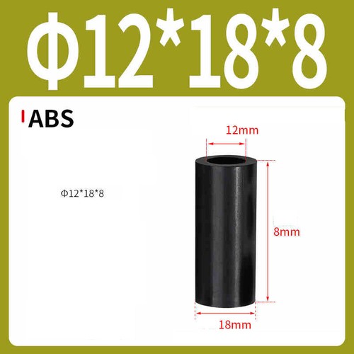 Kunststoff-Abstandshalter, Schwarz, Ø 3-12mm (M3-M12) für diverse Anwendungen - Picture 209 of 220