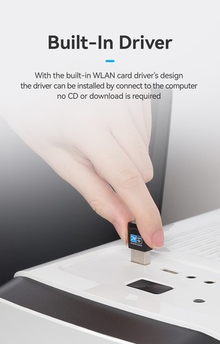 USB WiFi 5 Adaptador Antena Doble Banda 2.4G/5Ghz Dongle Escritorio Laptop Ethernet - Imagen 7 de 16
