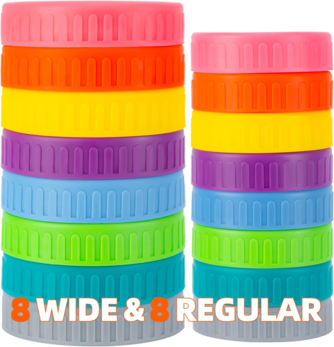 Intended for Mason Jar Lids 8 Wide Mouth Mason Jar Regular Mouth - Picture 7 of 12