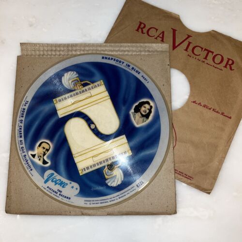*RARE 2 sided*78 RPM Vogue Picture Record RHAPSODY IN BLUE PARTS 1&2 R725 / R726 - Picture 2 of 8