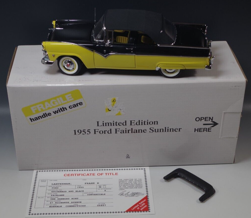 DANBURY MINT 1955 FORD FAIRLANE SUNLINER L.E #897 1/24 SCALE DIE CAST MIB - Picture 1 of 12