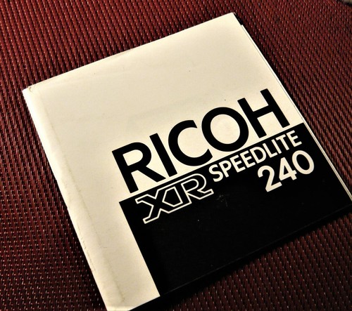 Ricoh XR Speedlite 240 Flash " INSTRUCTION Book." Genuine factory original..