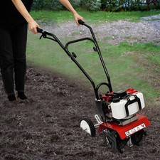 52CC 2Stroke Mini Tiller Cultivator Gas Powered Rototiller Garden Farm Tiller US