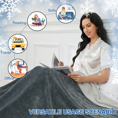 Cooling Blankets for Hot Sleepers - Double-Sided Soft Bed Throw Summer Blankets - Picture 6 of 7