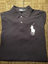Polo Ralph Lauren Big Pony Polo Shirt Men's 2XB Big Short Sleeve Blue White