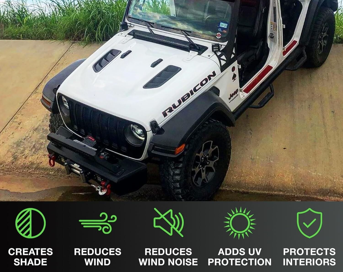 ALIEN SUNSHADE エイリアン サンシェード (JLラングラー) Alien Sunshade Jeep Wrangler JLU (2018-2023) Mesh Orange Sun