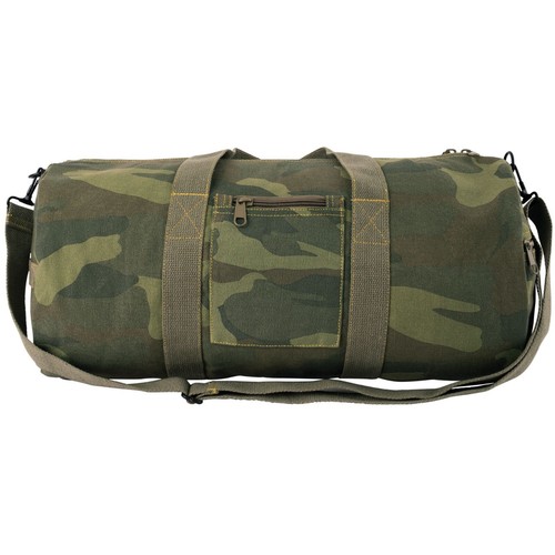 Cotton Canvas Travel Equipment Flight Carry Duffle Shoulder Bag (Small or Large) - Picture 23 of 25