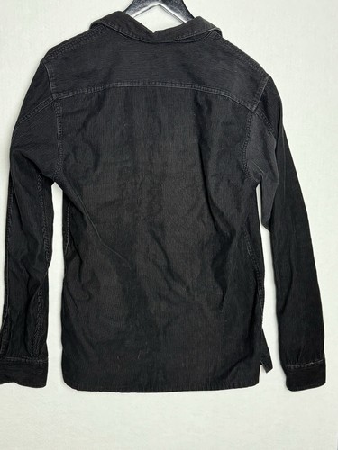 Billabong Black Corduroy Long Sleeve Over Shirt Men’s Size Small - Picture 2 of 5
