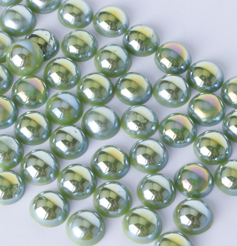 Pack Flatback AB Half Pearl 2-12mm Craft Card Embellishment Jewellery Making - Picture 7 of 28