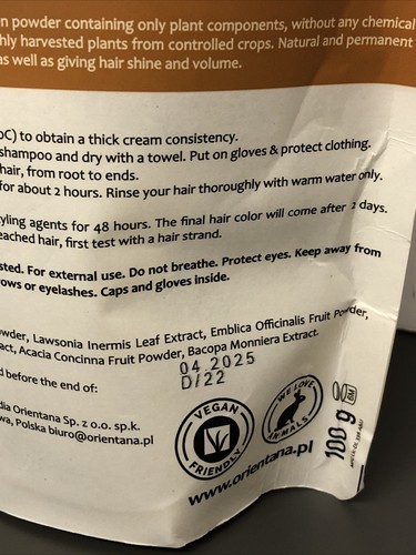 Bio Haar Henna KARAMELL BRAUN 100 % natürliches veganes Kräuterpulver für langes Haar. - Bild 4 von 5
