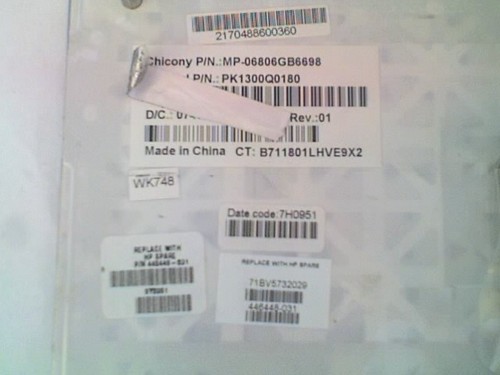 HP / COMPAQ 6510 , 6910 , 446448-031 , UK Keyboard - SPARES OR REPAIRS - A2 - Zdjęcie 3 z 3