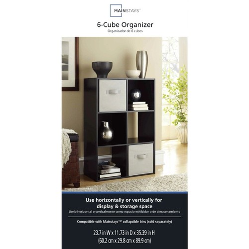11" 6-Cube Storage Organizer Shelving Bookcase Bookshelves Display Cabinet New - Picture 11 of 11