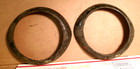 1946 1948 VINTAGE CHEVROLET CAR HEADLIGHT BEZEL PAIR ORIGINALS COUPE SEDAN GM