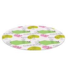 Round Chair Mat Pad Floor Carpet Protector under desk Modern Greece PVC fi 100