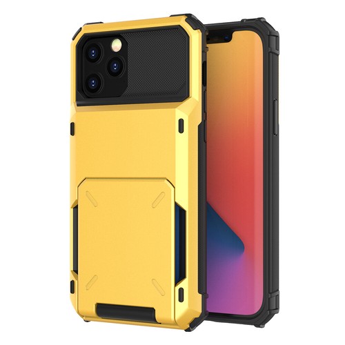 Shockproof Armor Card Holder Case For iPhone 15 14 13 12 11 Pro Max XR 8 7 Plus - Picture 15 of 16