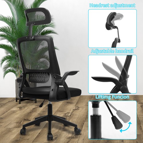 Ergonomic Desk Chair with Lumbar Support, Executive Office Chair with Headrest - Picture 12 of 16
