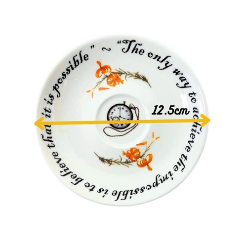 Alice In Wonderland Espresso Cup & Saucer Set of 4 Espresso Coffee Cups - Picture 4 of 7