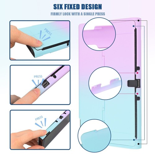 Robuste staubdichte ultradünne PC Split Hartschale Full Cover Hülle für Switch OLED - Bild 3 von 15