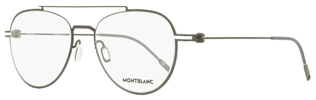 Montblanc Oval Eyeglasses MB0001O 006 Ruthenium 56mm 0001 Montblanc Oval Eyeglasses MB0001O 006 Ruthenium 56mm 0001