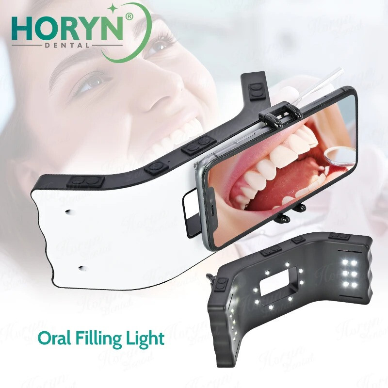 Kit eclairage LED pour photo dentaire sur telephone destine aux orthodontistes