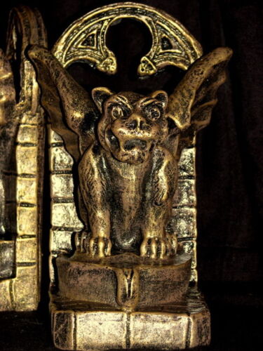 BOOKEND GARGOYLE ALATO DECORAZIONE GOTICA BOOKEND 14016 - Foto 4 di 4