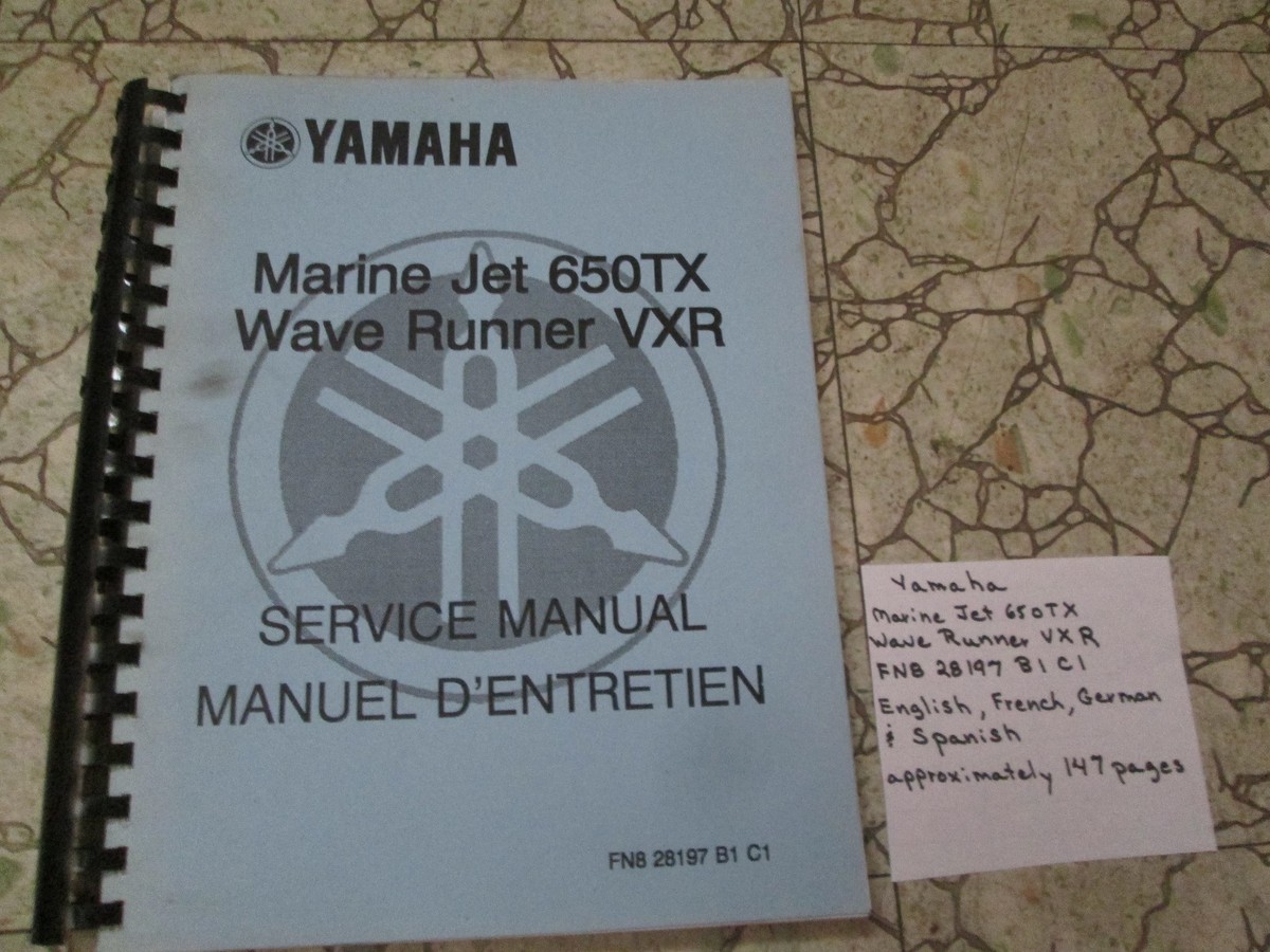 Yamaha Marine Jet 650TX / Wave Runner VXR service manual , FN8 