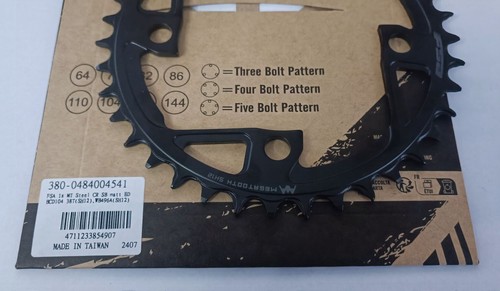 FSA chainring steel 1X MEGATOOTH Shimano 12 s 38T 104 BCD 4 holes bolts WB496 A - Picture 3 of 6