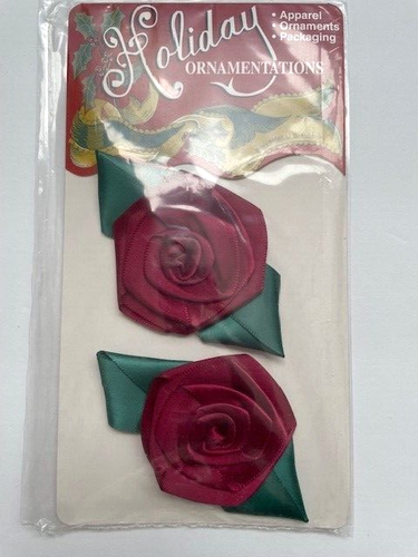 4 Unopened Pkgs Ribbon Roses for apparel, ornaments, packaging - Picture 2 of 4