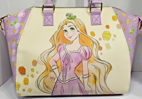 Loungefly Disney Tangled Rapunzel Pascal Purse W/ Wallet. Missing Shoulder Strap - Picture 3 of 13