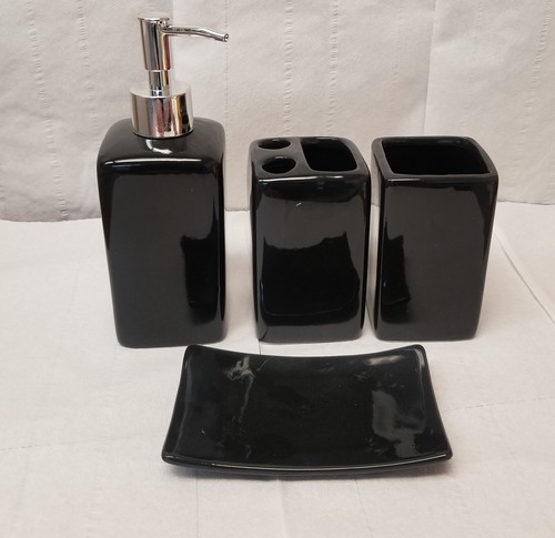 Neu Modern 4 Stck Badezimmer Komplett Badematte Dusche Set Haken Teppiche oder Accessoires - Bild 31 von 44