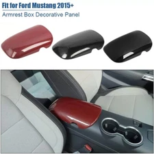 Interior Center Armrest Storage Box Panel Cover Accessories For Ford Mustang 15+