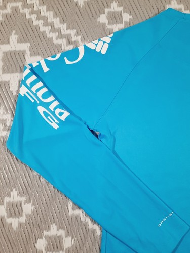Columbia Womens Rashguard Medium UPF 50 UV Onmi-Shade Swim Shirt Blue Immaculate - Picture 8 of 17