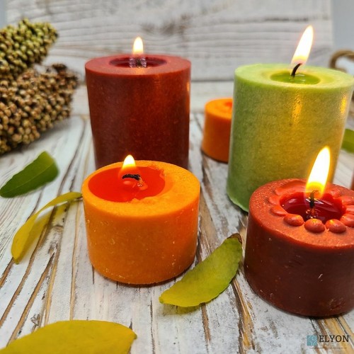 18 Green Colored Unscented Wax Votive Candle in Glass Holder 24 Hours Burn Time - Picture 7 of 15
