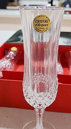 Cristal D'Arques Longchamp X6 Crystal Vintage 145ml Champagne Flutes - NEW - Picture 4 of 11