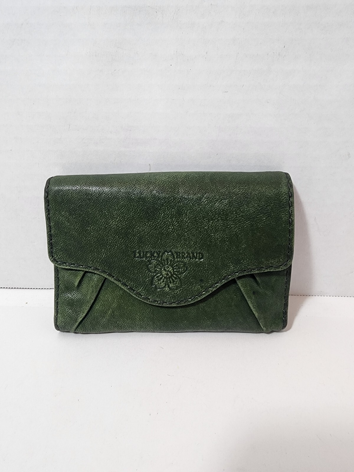 LUCKY BRAND GREEN ENVELOPE WALLET CLUTCH FREE SHIP