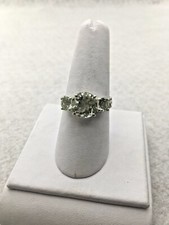 Sterling Silver Green Amethyst ring size 8