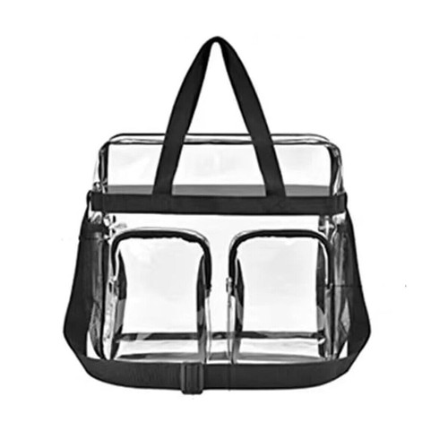Clear Tote Bag Plastic Transparent Purse Handbag Zipper Security Event Stadium - Picture 13 of 14