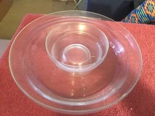 Clear Glass Chip and Dip Set 