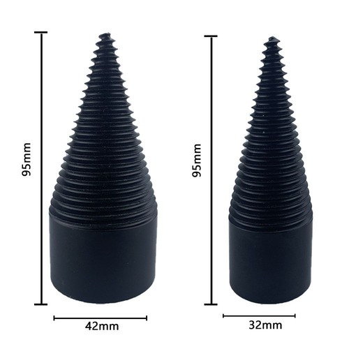 6Pcs 32/42mm Firewood Splitter Cone Drill Bit Round Hex Square Shank Wood breake - Picture 4 of 8