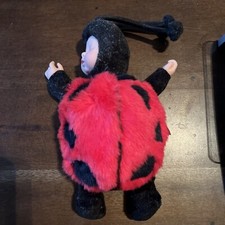 Vintage 1998 Anne Geddes Baby Ladybug Bean Filled Collection Plush Sleep 9" Doll