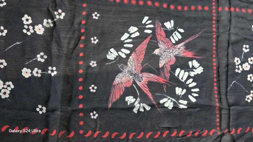 Auténtico ALEXANDER McQUEEN Calavera Pájaro Patrón Bufanda Puesto MODAL/Cachemira Foto 4 de 4